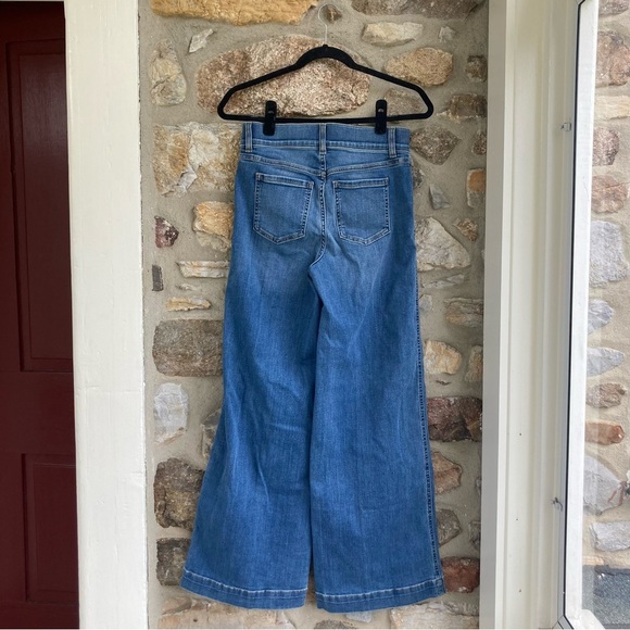 NWT SPANX Seamed Front Wide Leg Jean in Vintage Indigo $168 Womens Small - Picture 5 of 14